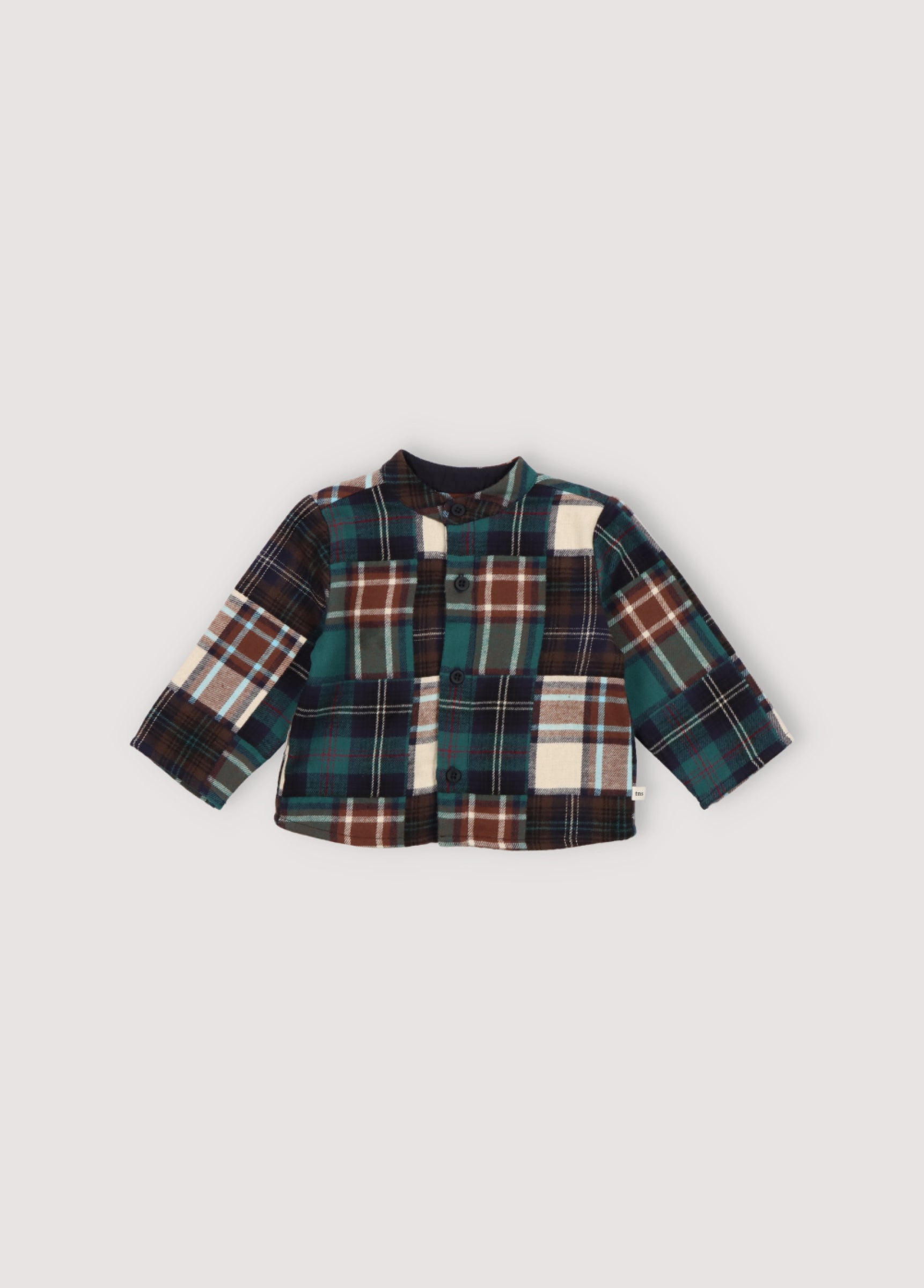 Baby Boys Green Check Cotton Shirt