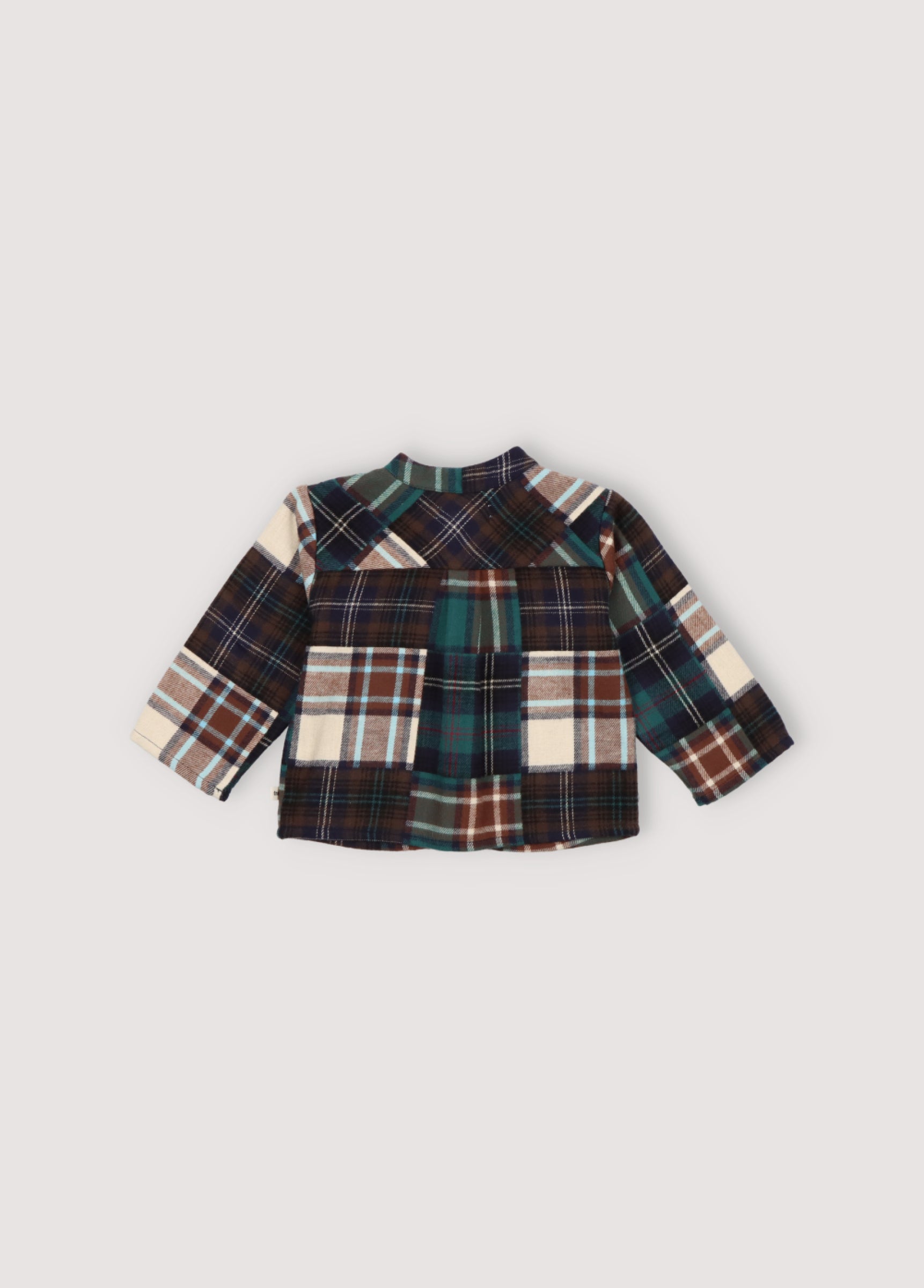 Baby Boys Green Check Cotton Shirt