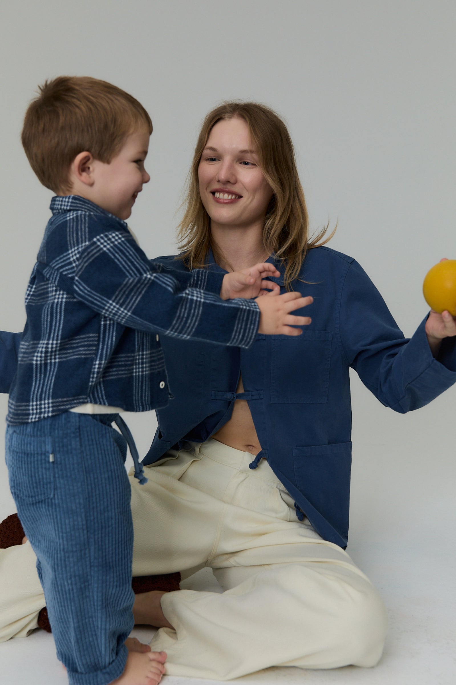 Baby Boys & Girls Blue Corduroy Trousers