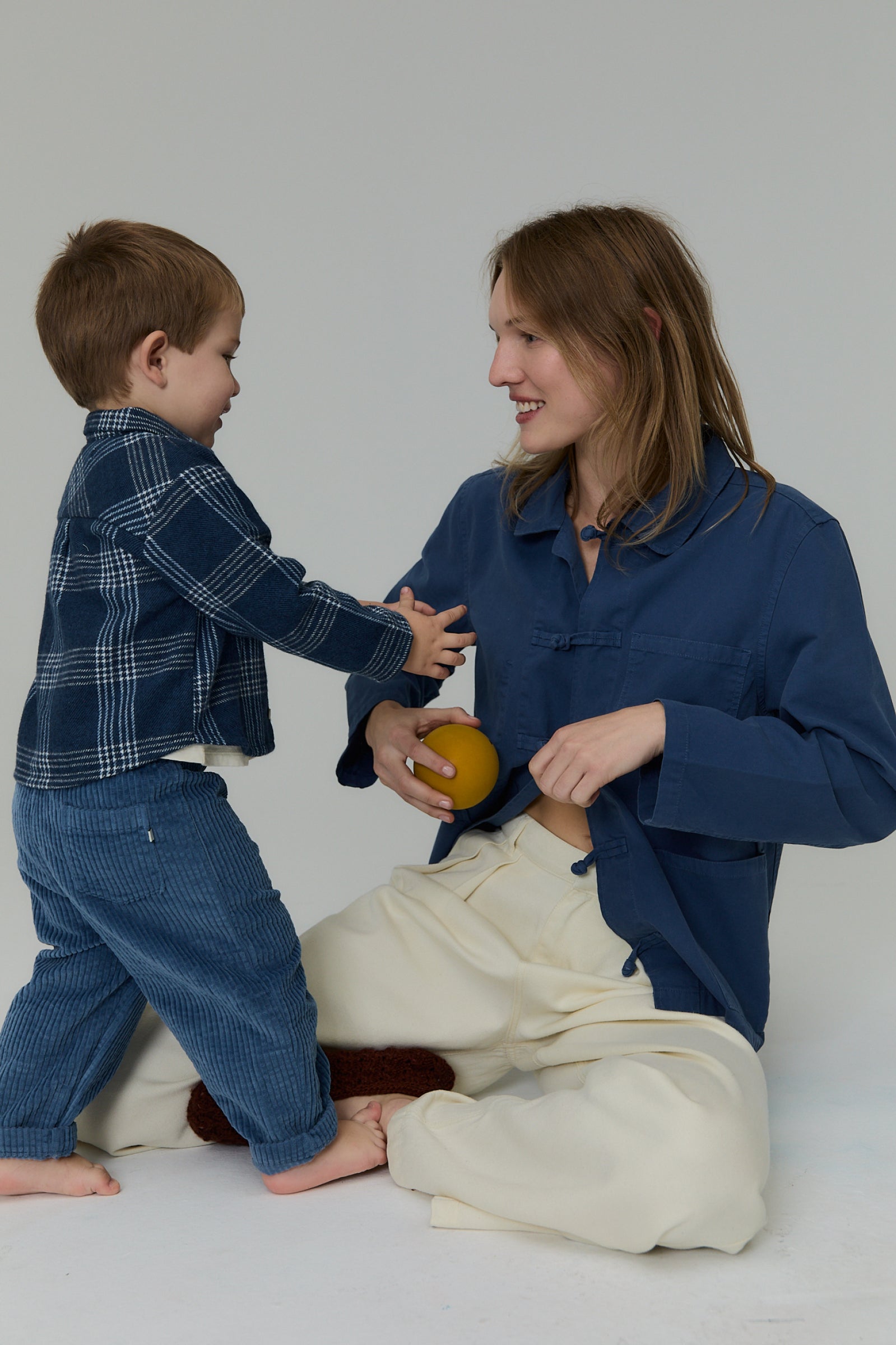 Baby Boys & Girls Blue Corduroy Trousers