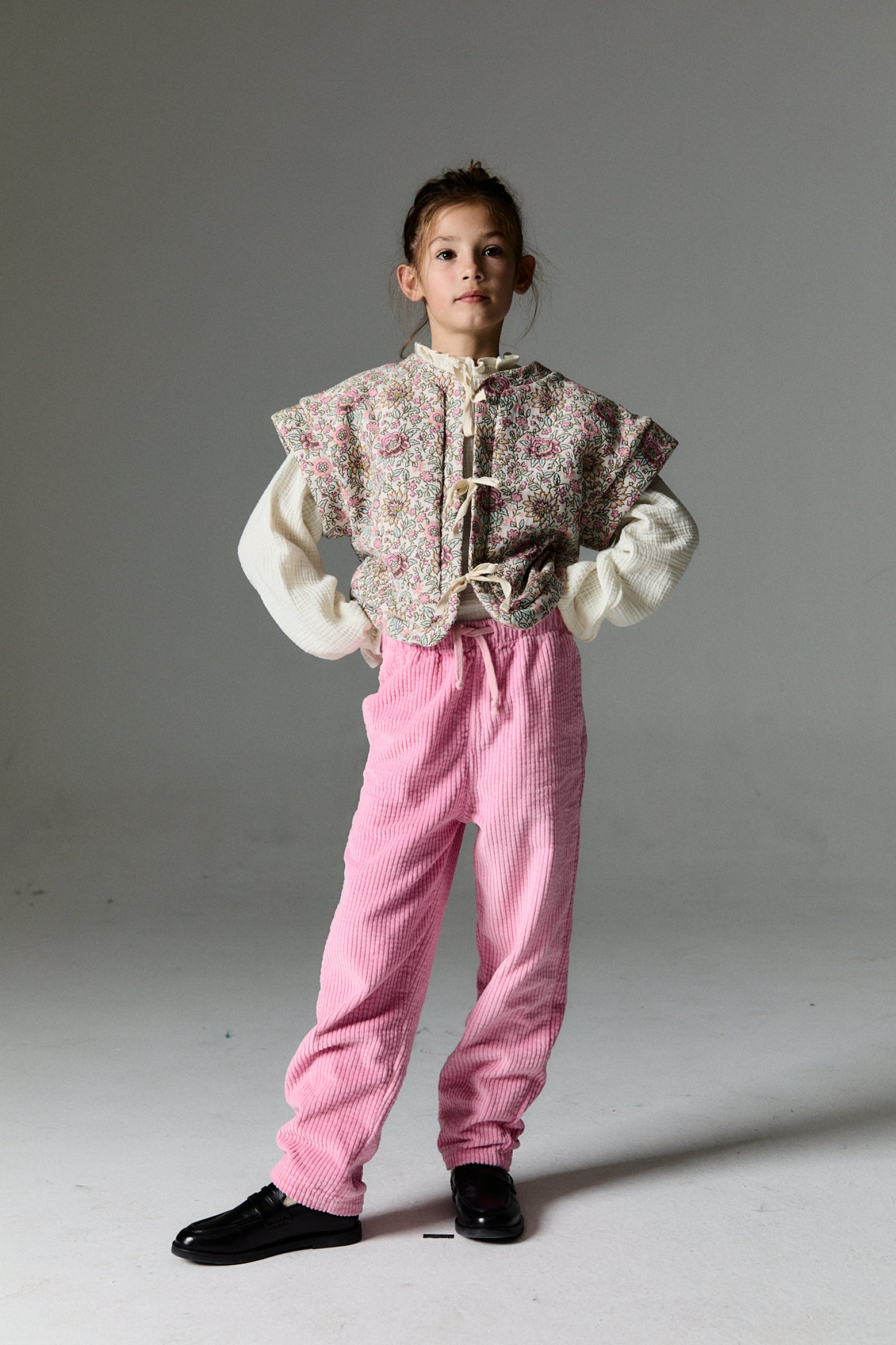 Girls Pink Corduroy Trousers