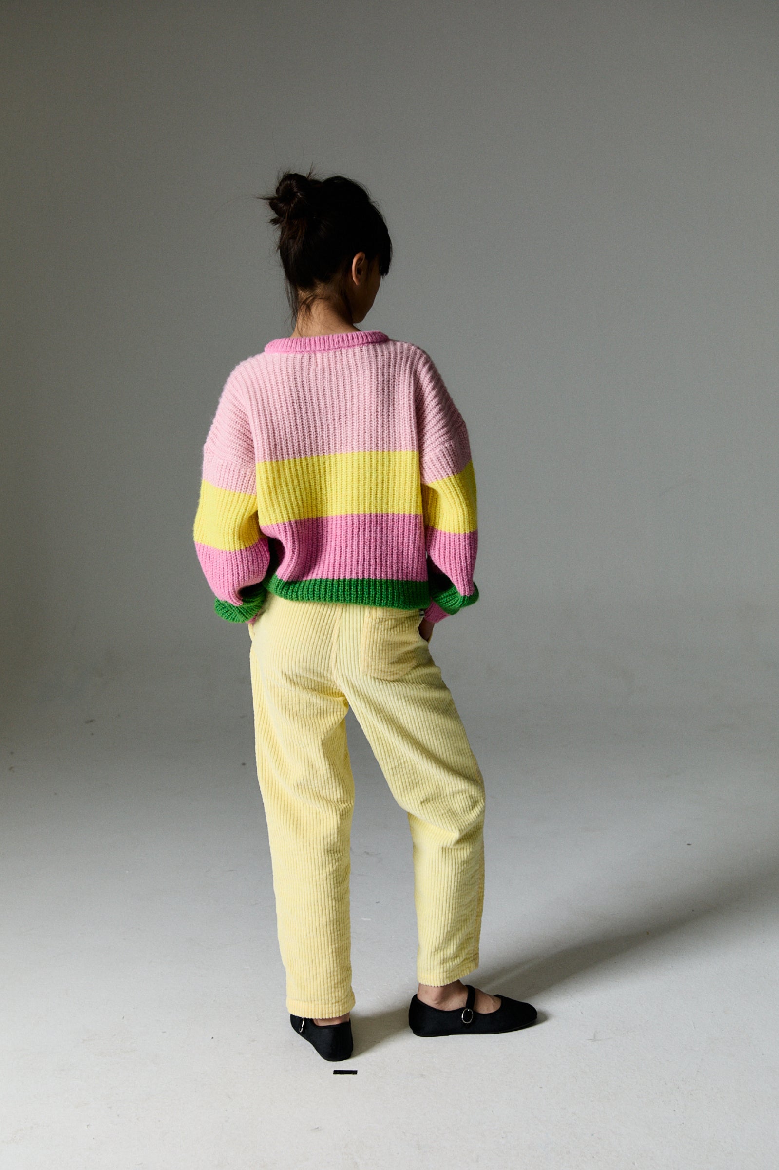 Girls Yellow Corduroy Trousers