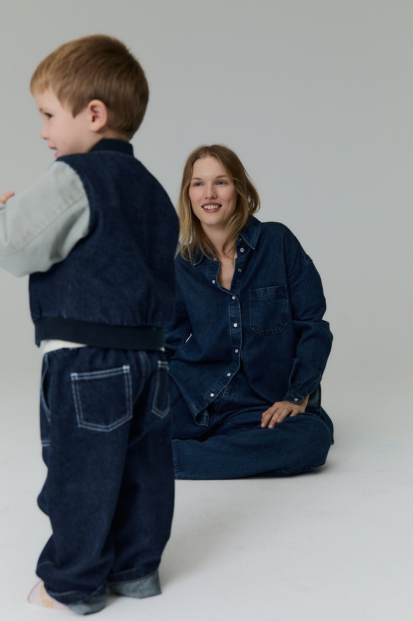 Baby Boys & Girls Blue Denim Trousers