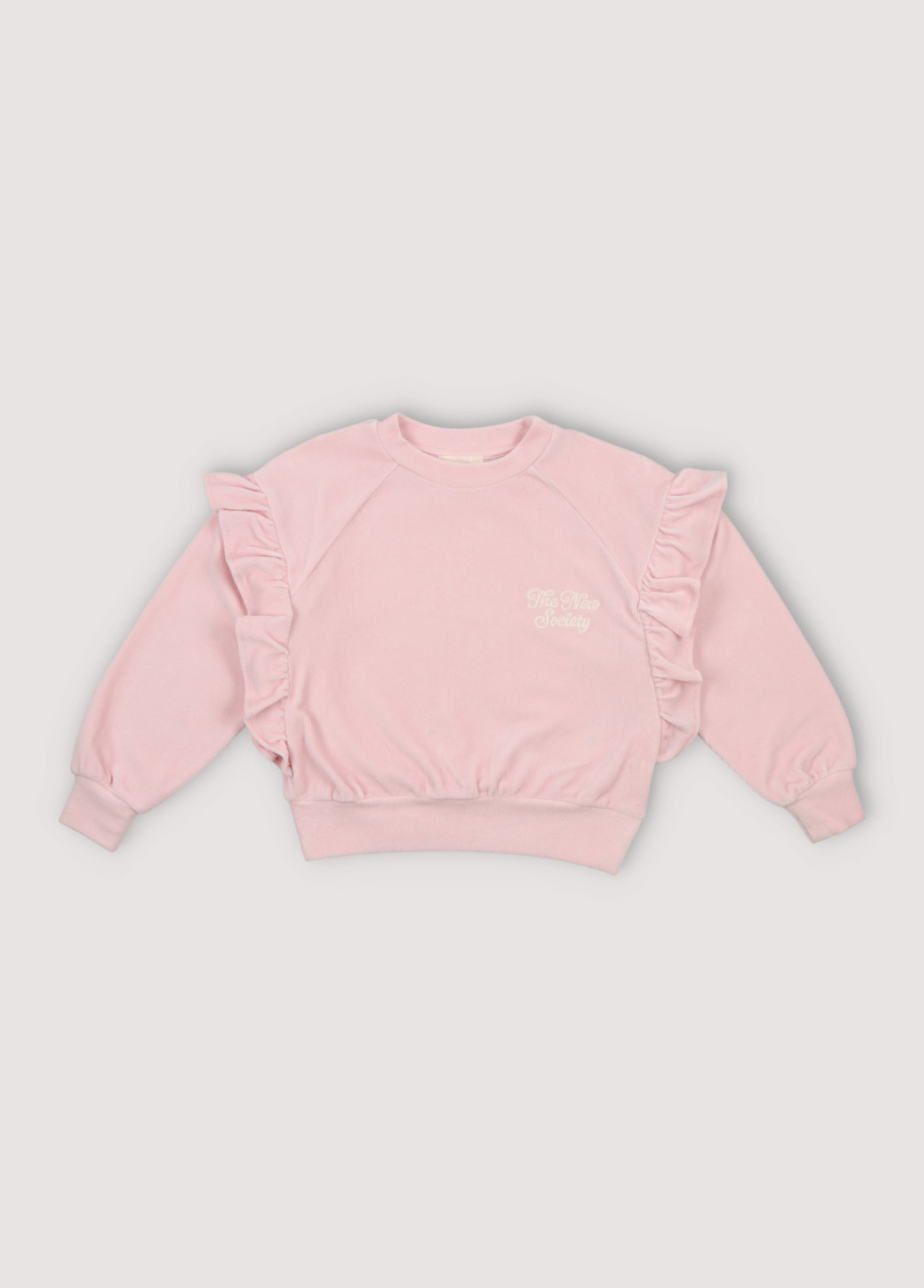 Girls Light Pink Cotton Sweatshirt