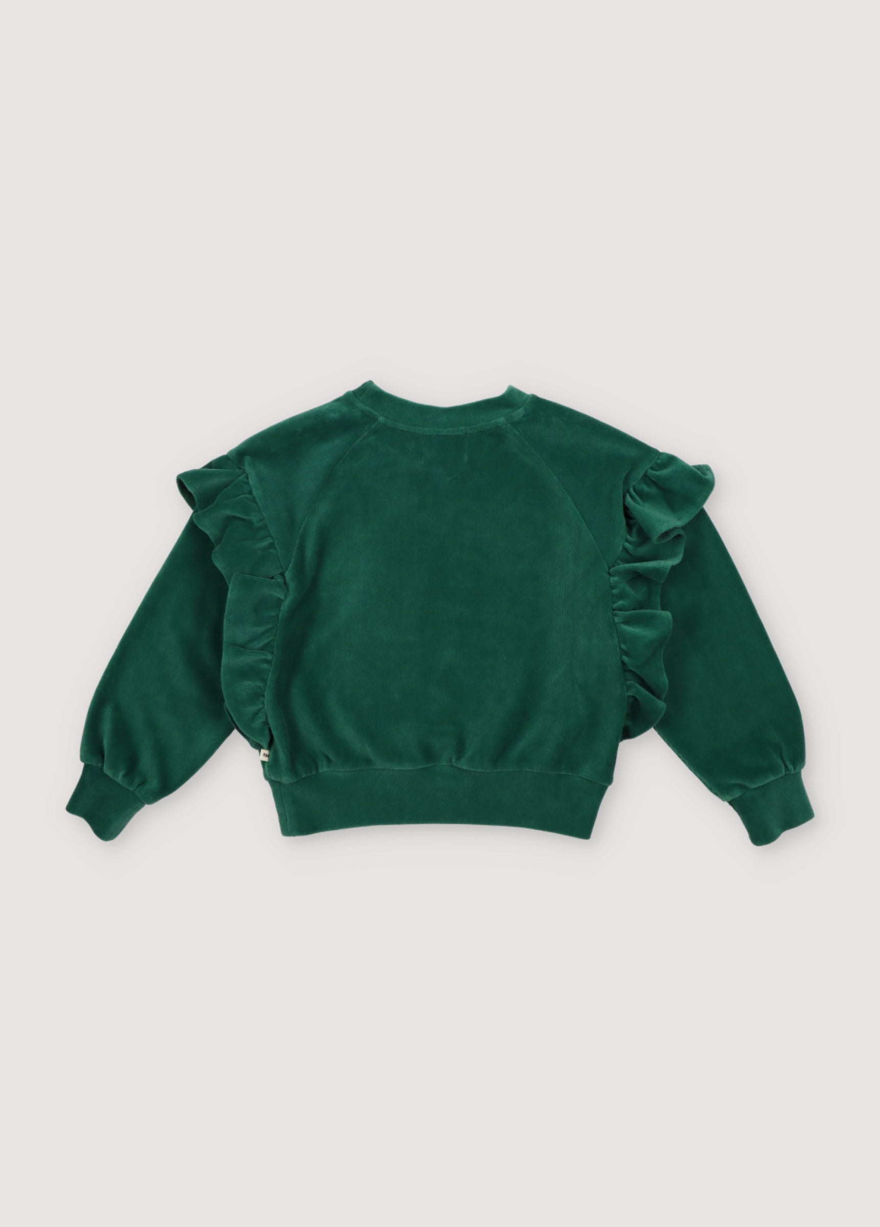 Girls Green Velvet Sweatshirt