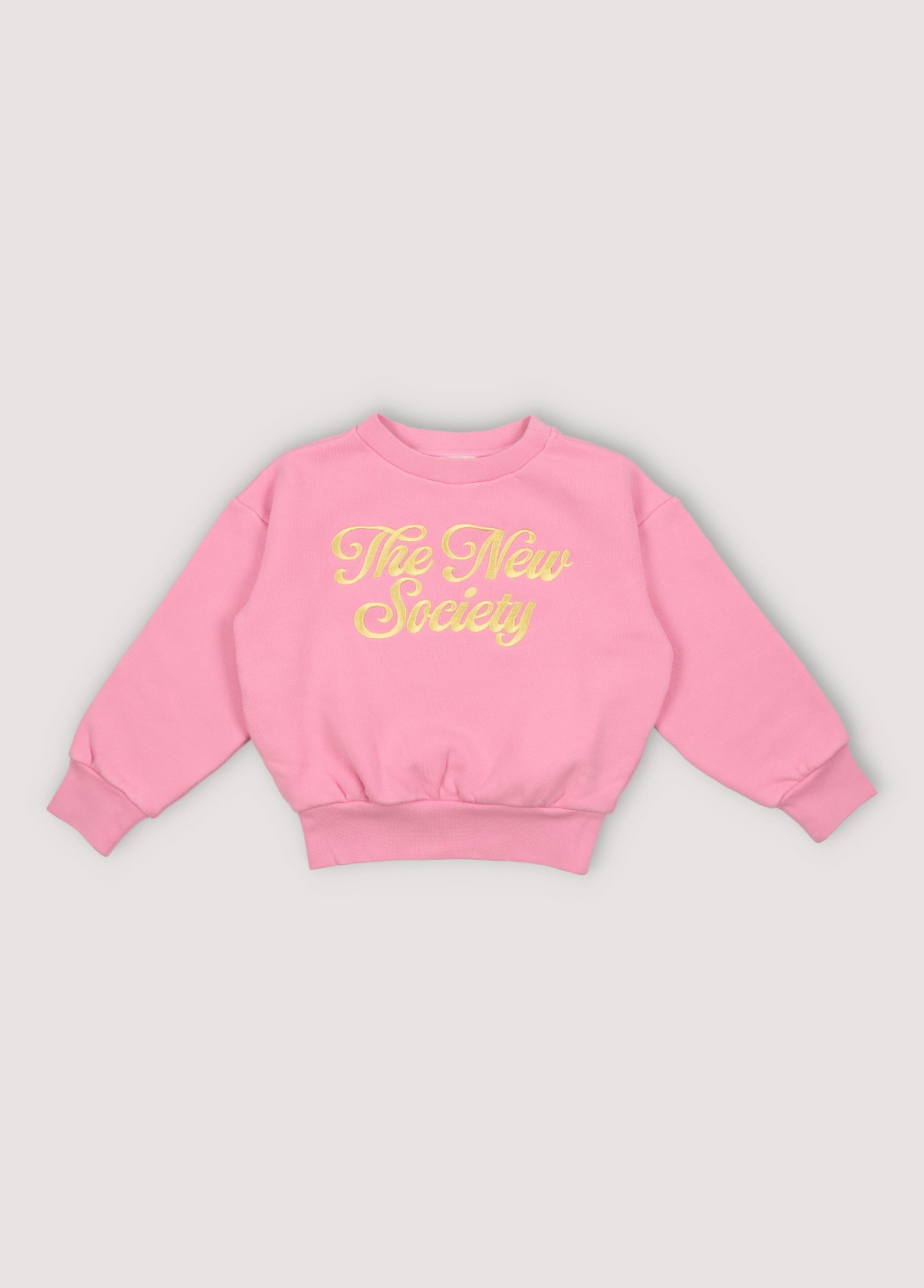 Girls Pink Embroidered Sweatshirt