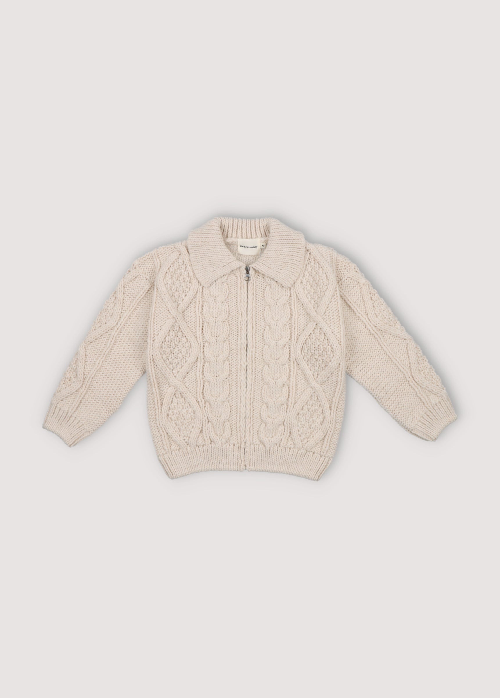 Boys Cream Knit Cardigan