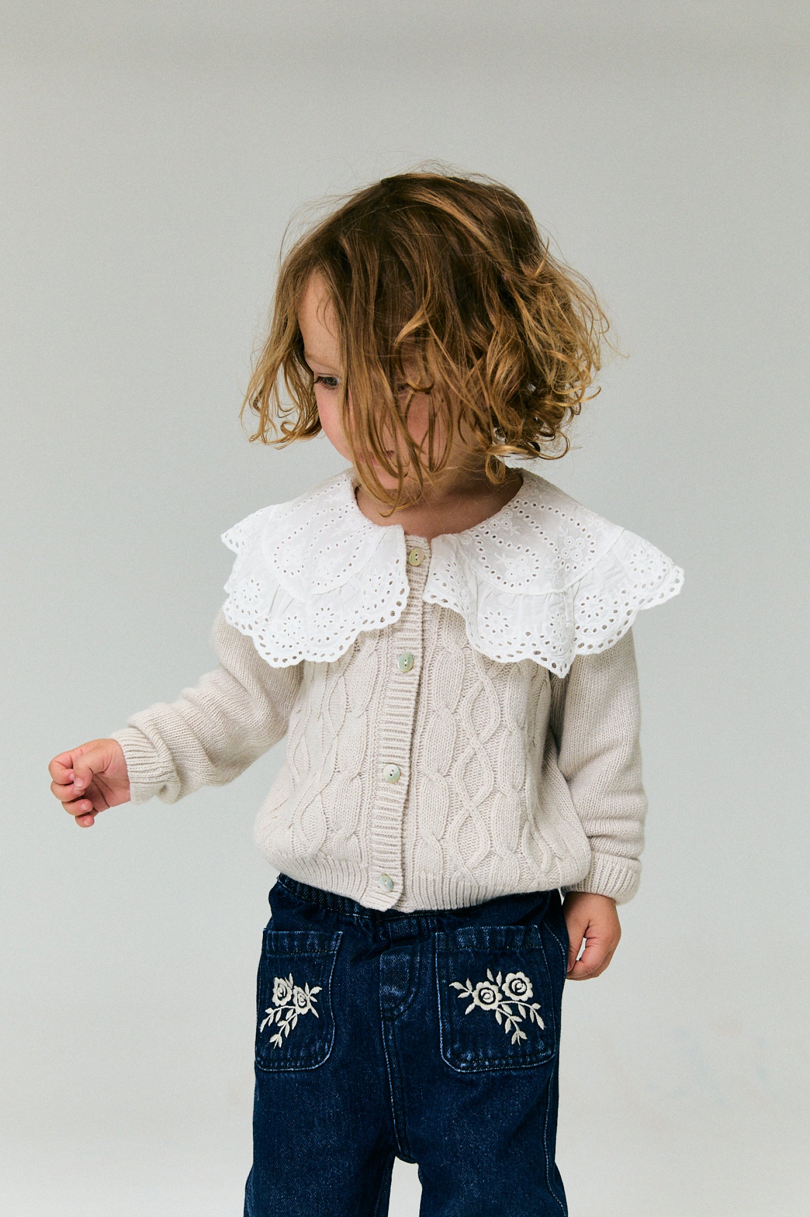 Baby Boys & Girls Cream Knit Cardigan