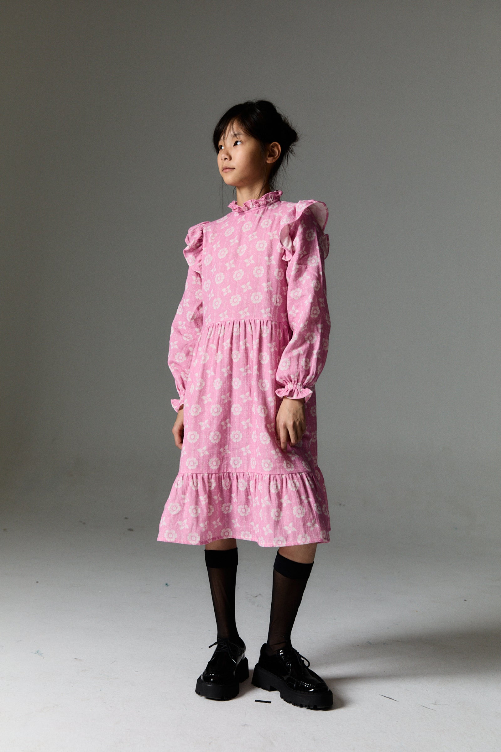 Girls Pink Cotton Dress