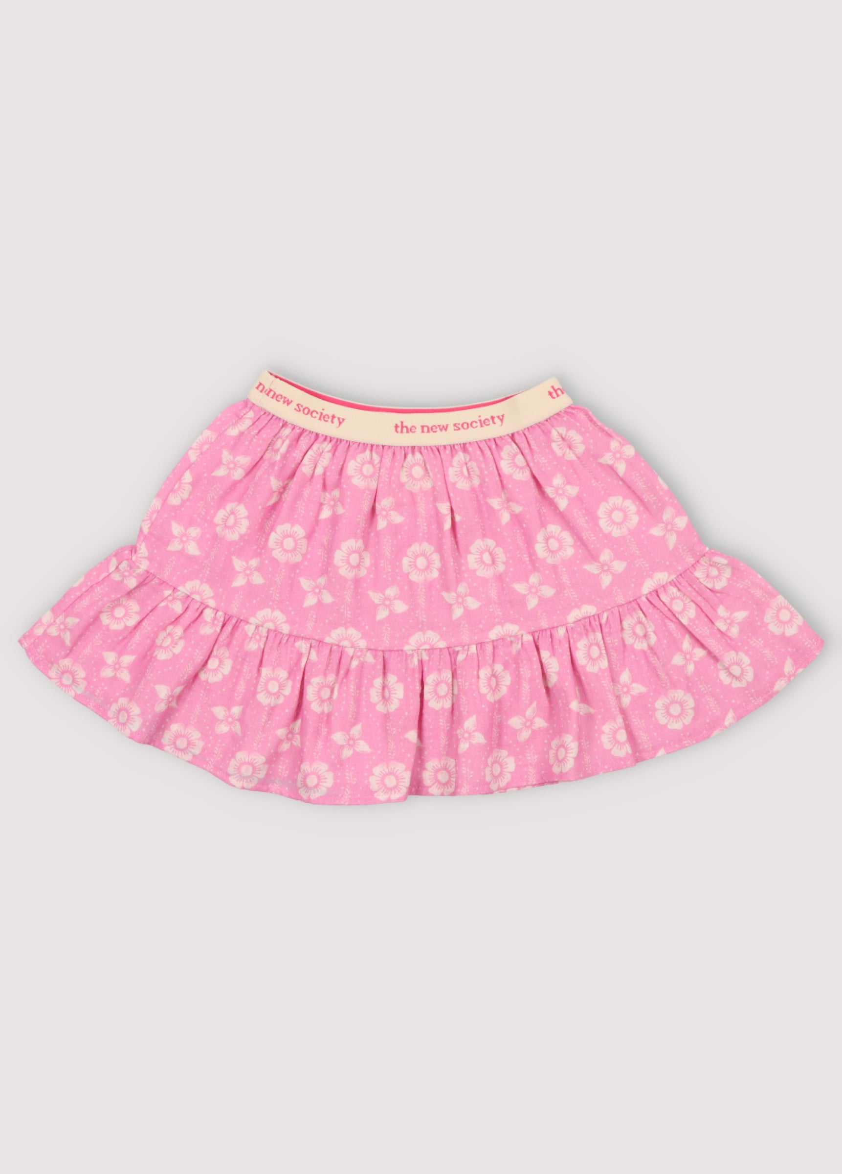 Girls Pink Cotton Skirt