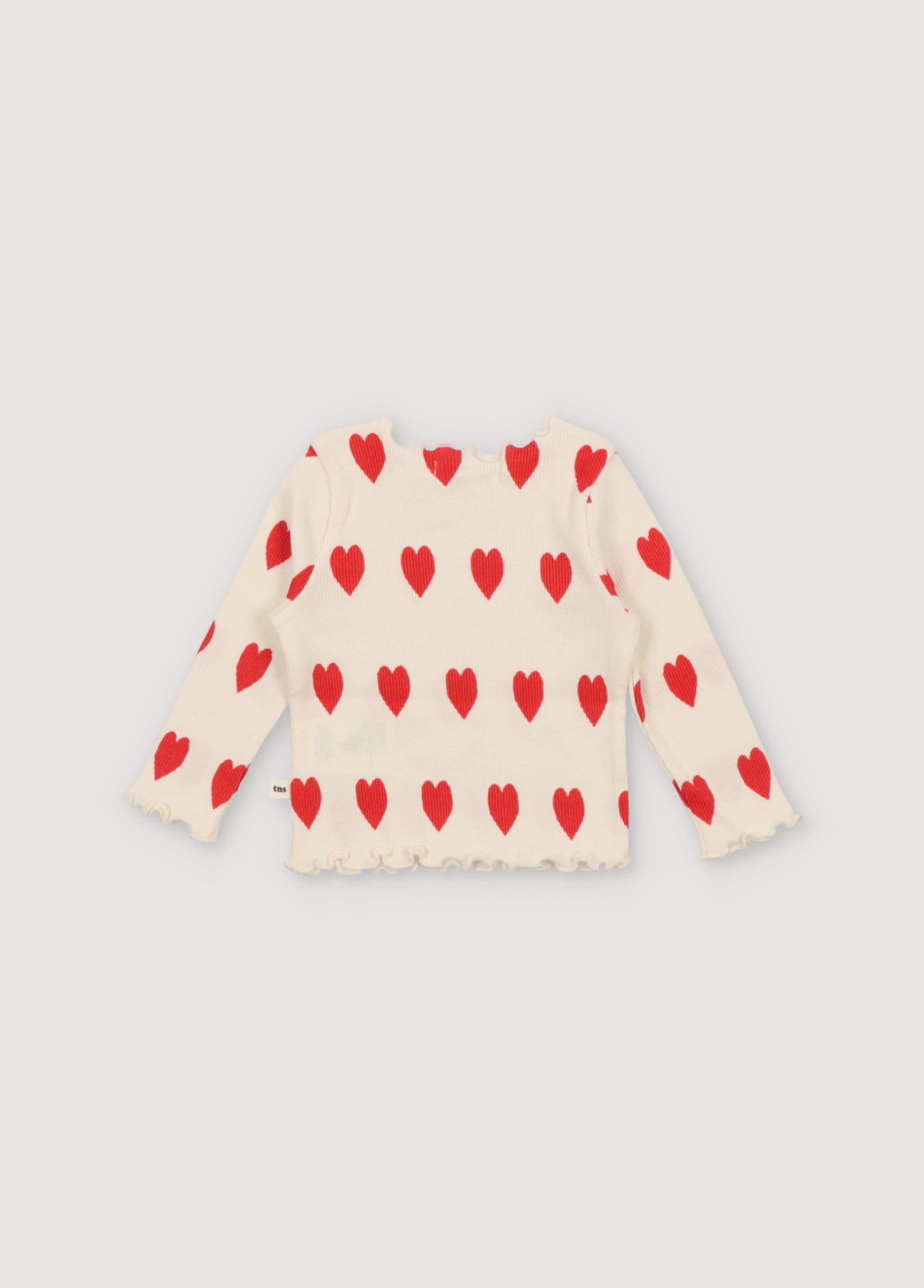 Baby Girls Cream Heart Cotton T-Shirt