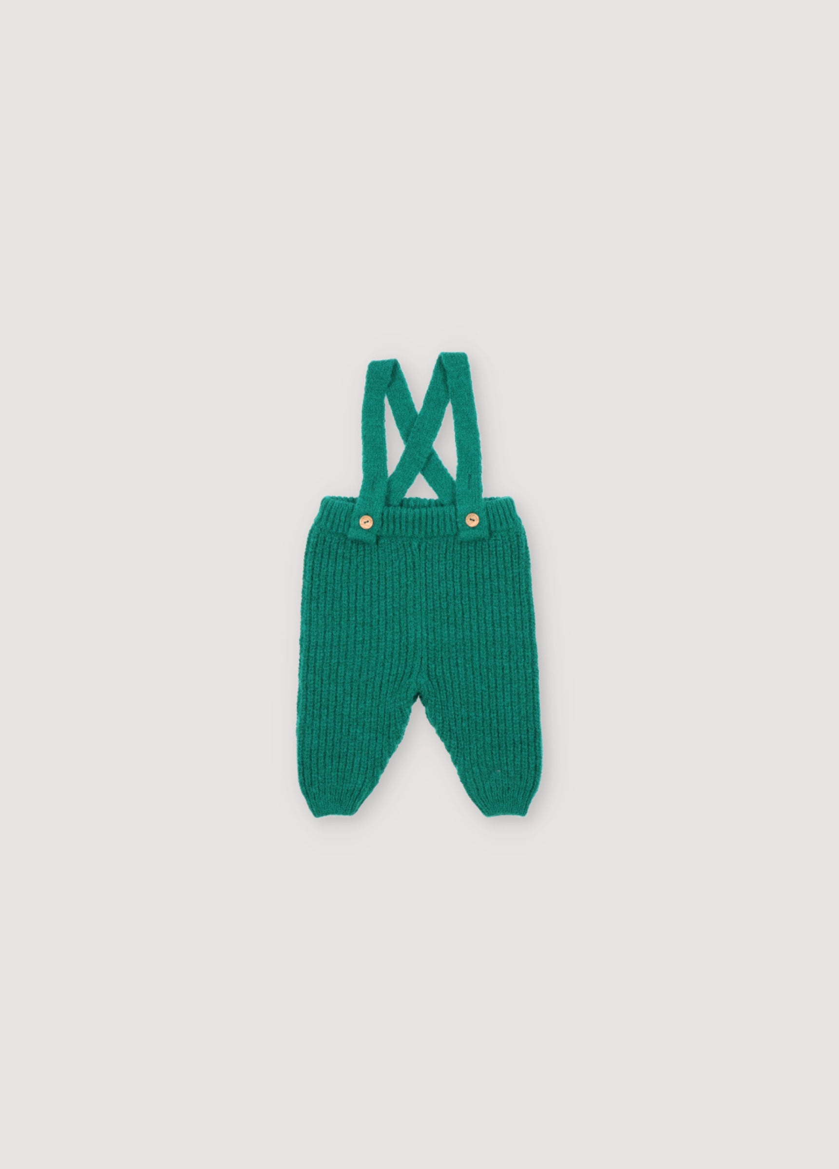 Baby Boys & Girls Green Wool Trousers