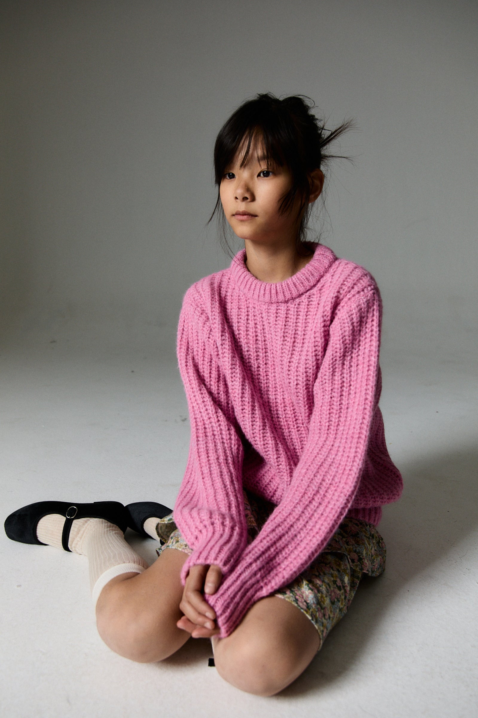 Girls Pink Knit Sweater