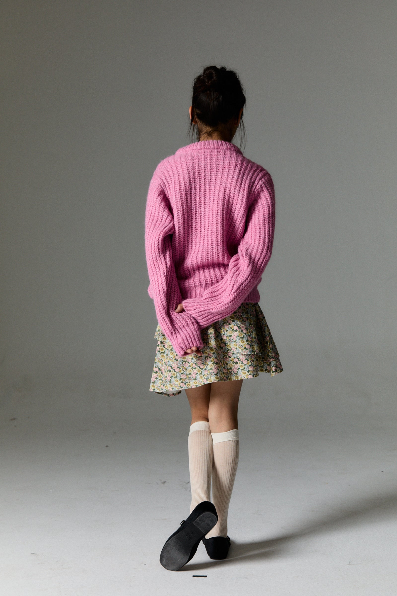 Girls Pink Knit Sweater