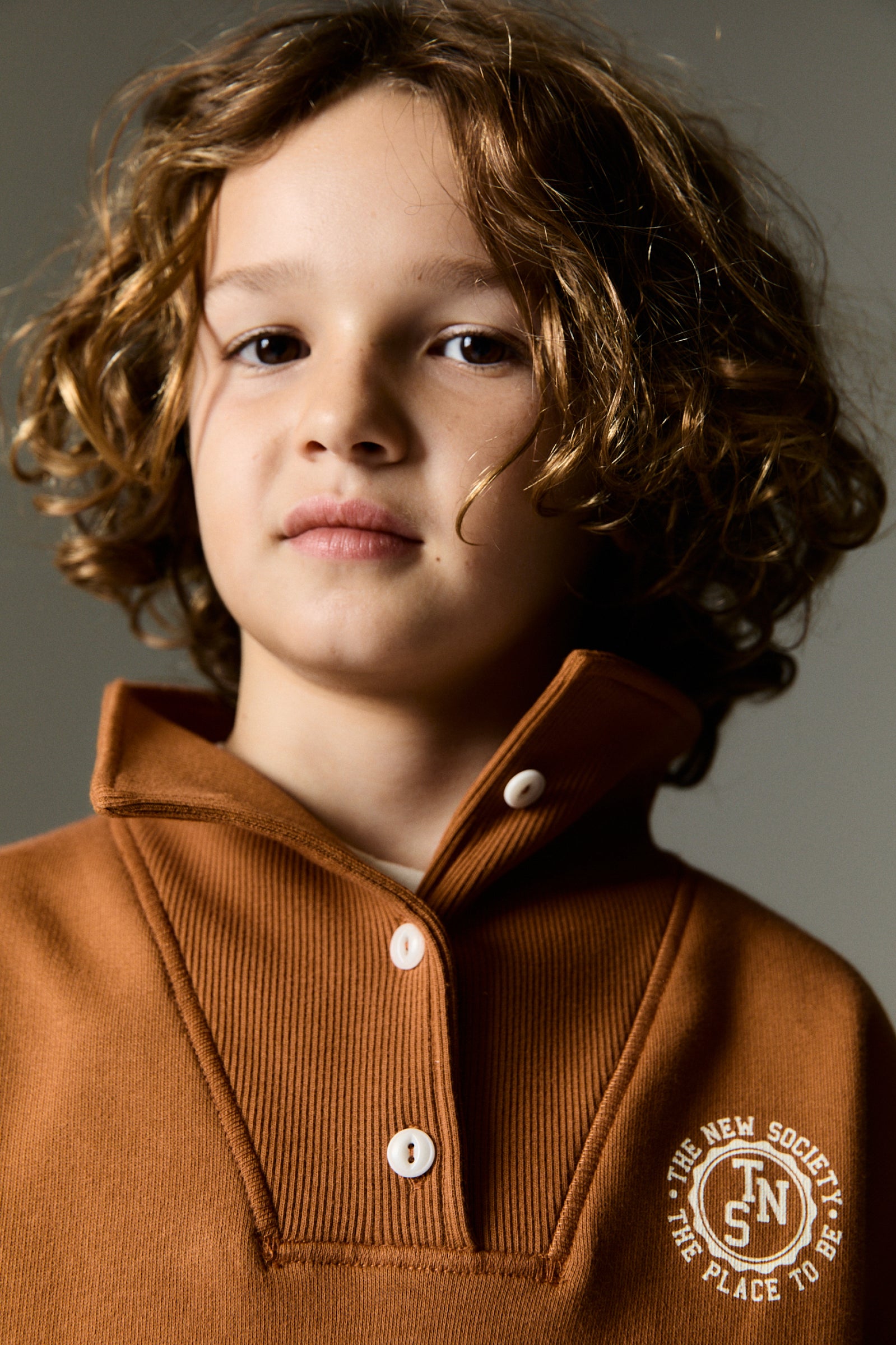 Boys & Girls Caramel Cotton Sweatshirt