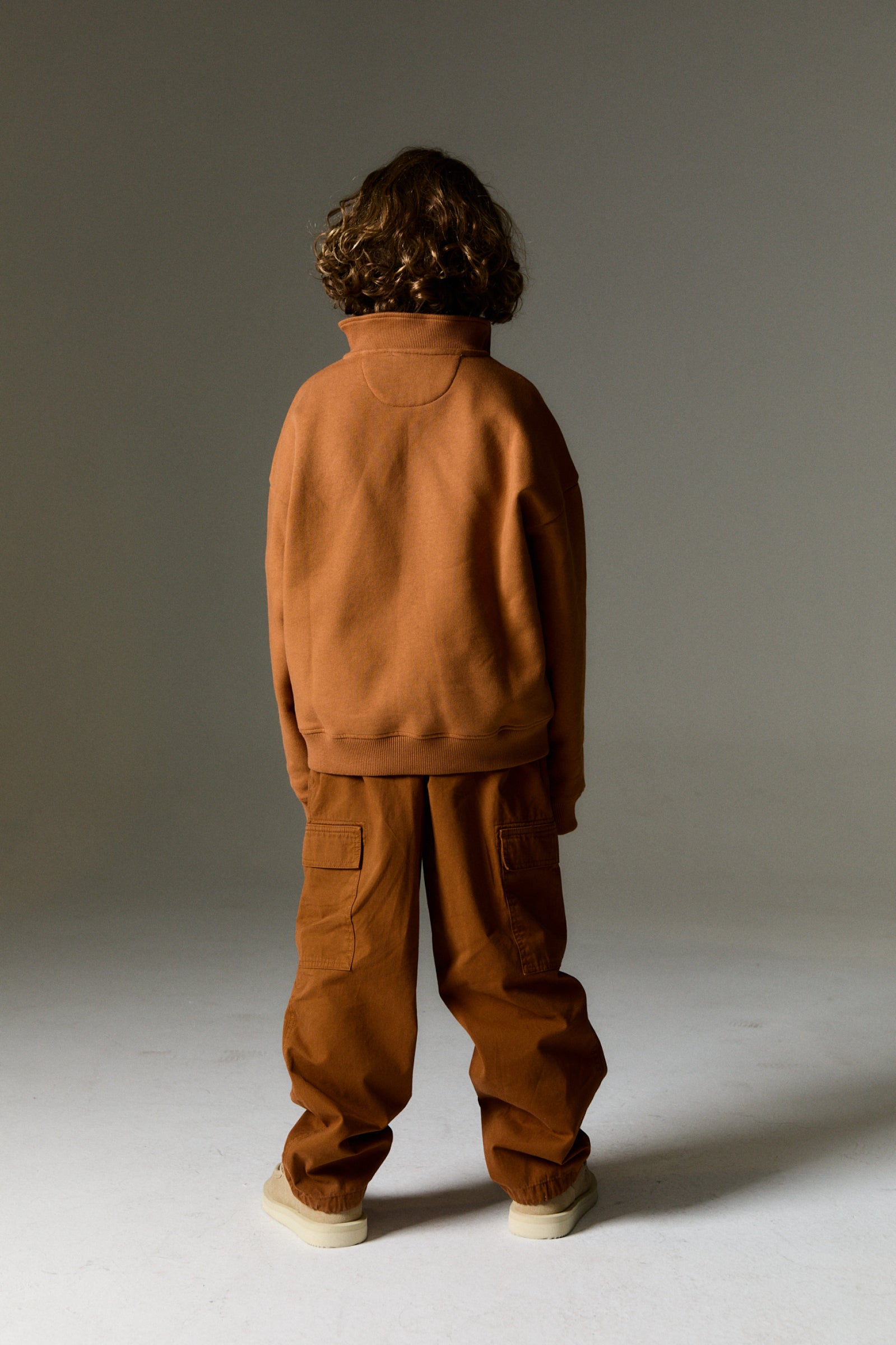 Boys & Girls Caramel Cotton Sweatshirt