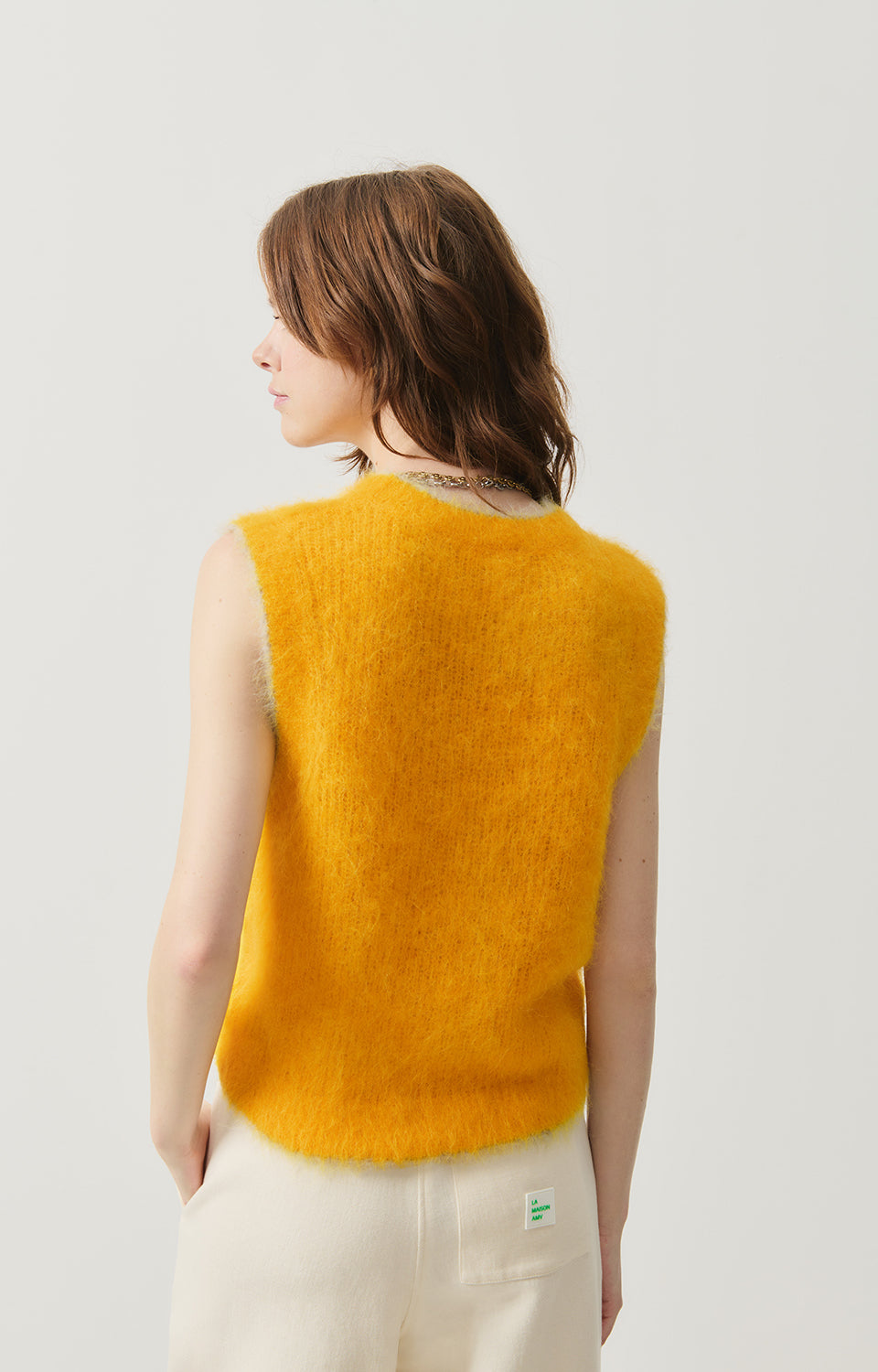 Women Yellow Alpaga Vest