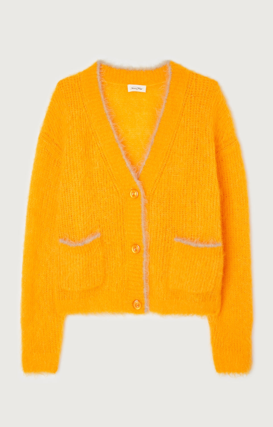 Women Yellow Alpaga Cardigan