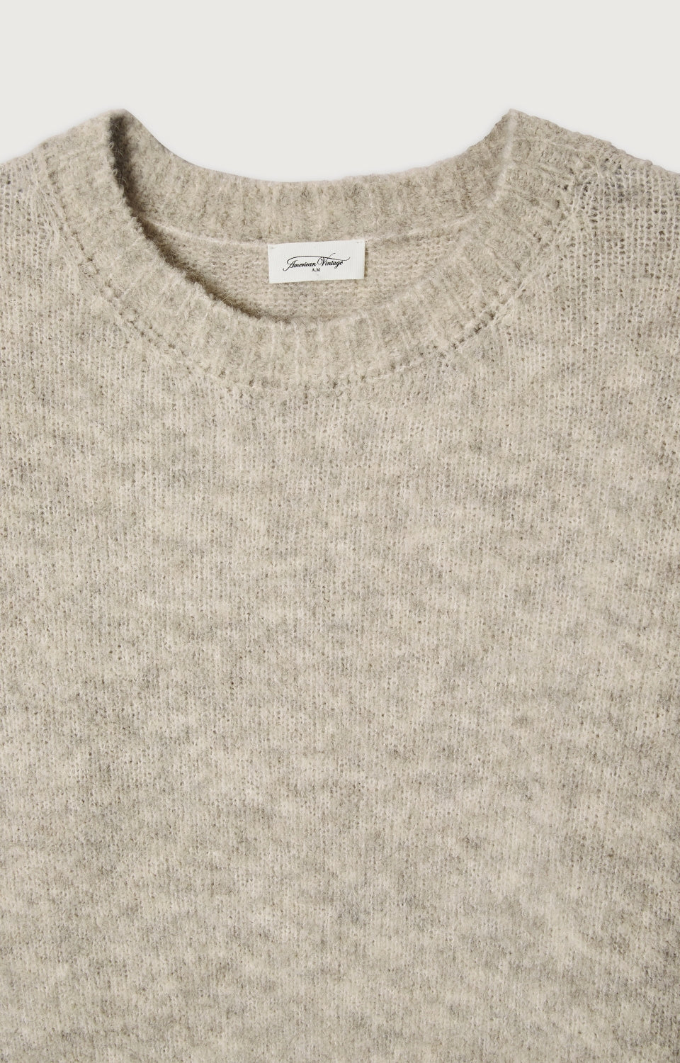 Women Beige Grey Knit Sweater