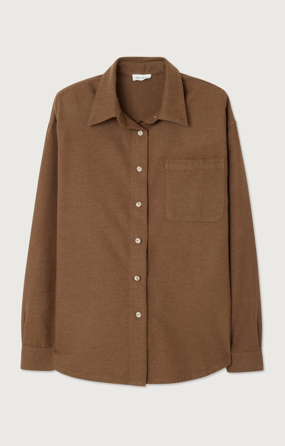 Women Marron Cotton Shirt