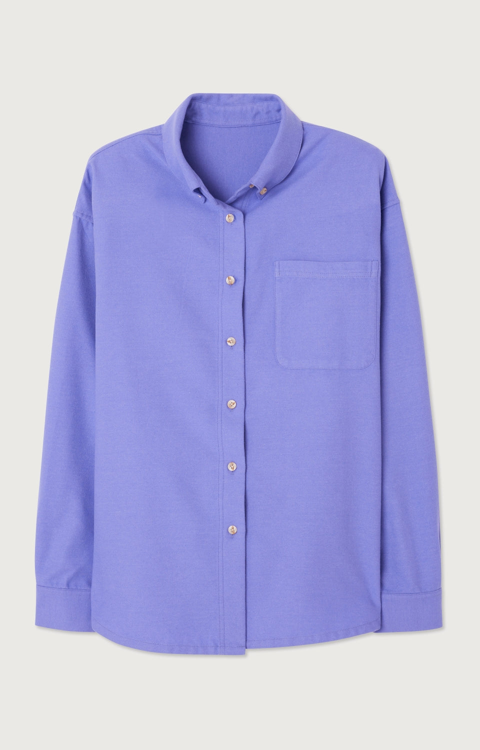 Women Blue Cotton Shirt