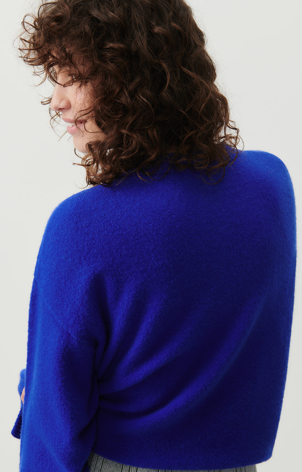 Women Blue Knit Cardigan