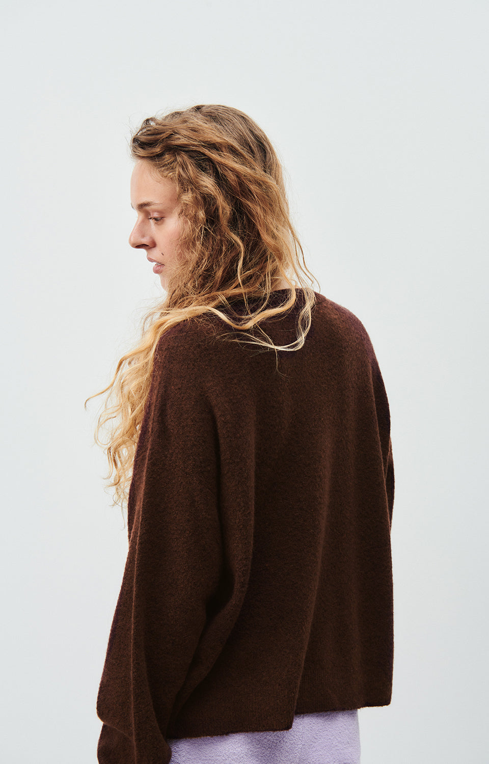 Women Brown Knit Cardigan