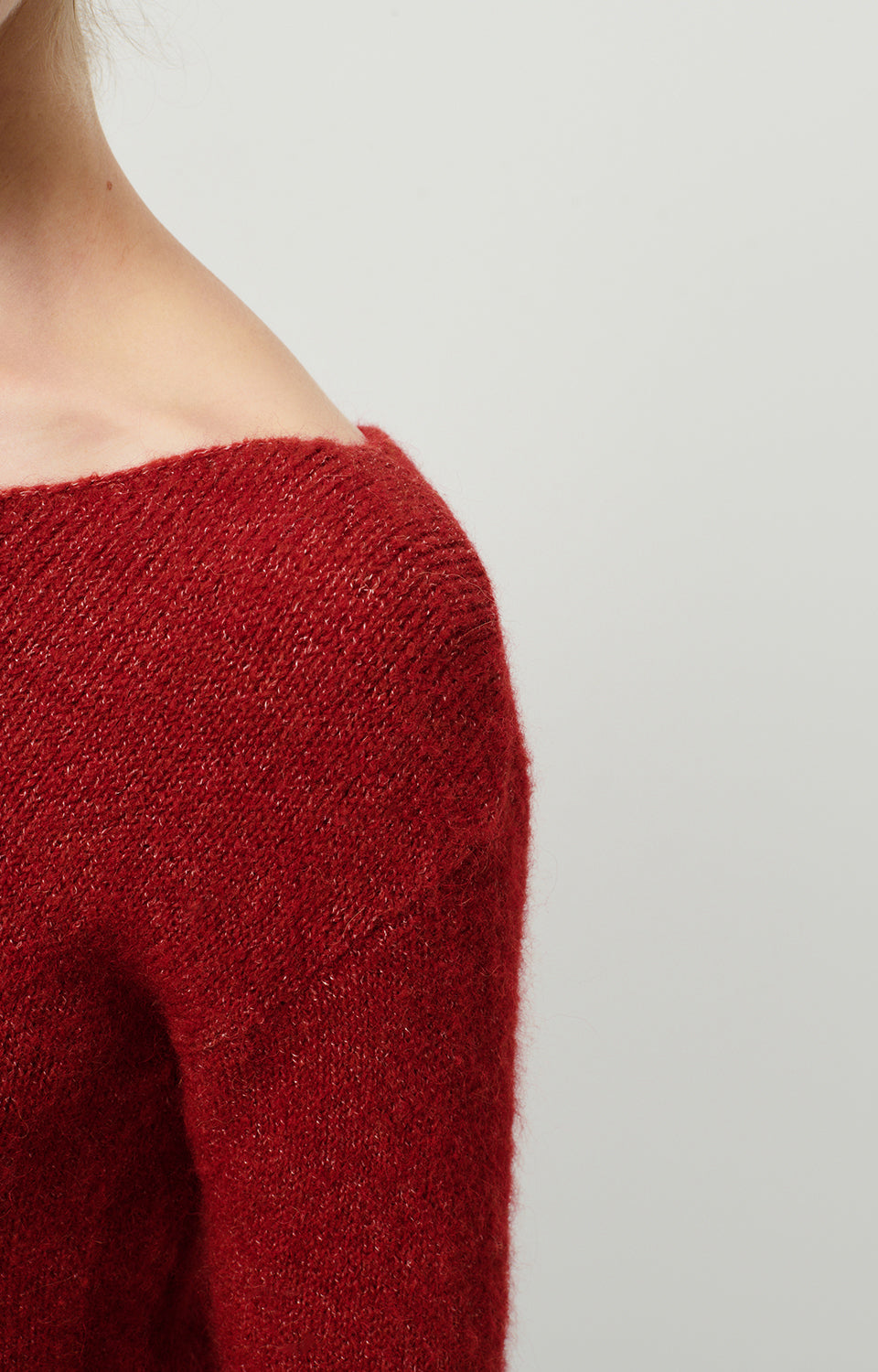 Women Red Knit Sweater