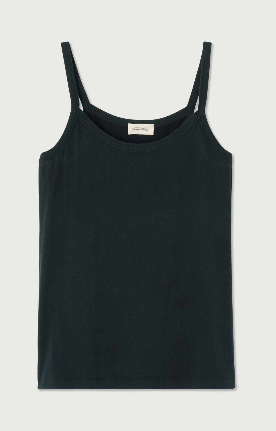 Women Black Strap Cotton Vest