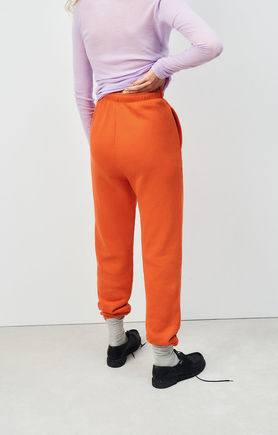 Women Fluo Orange Cotton Trousers