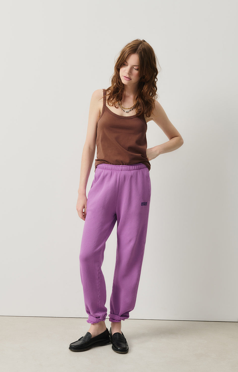 Women Purple Cotton Trousers