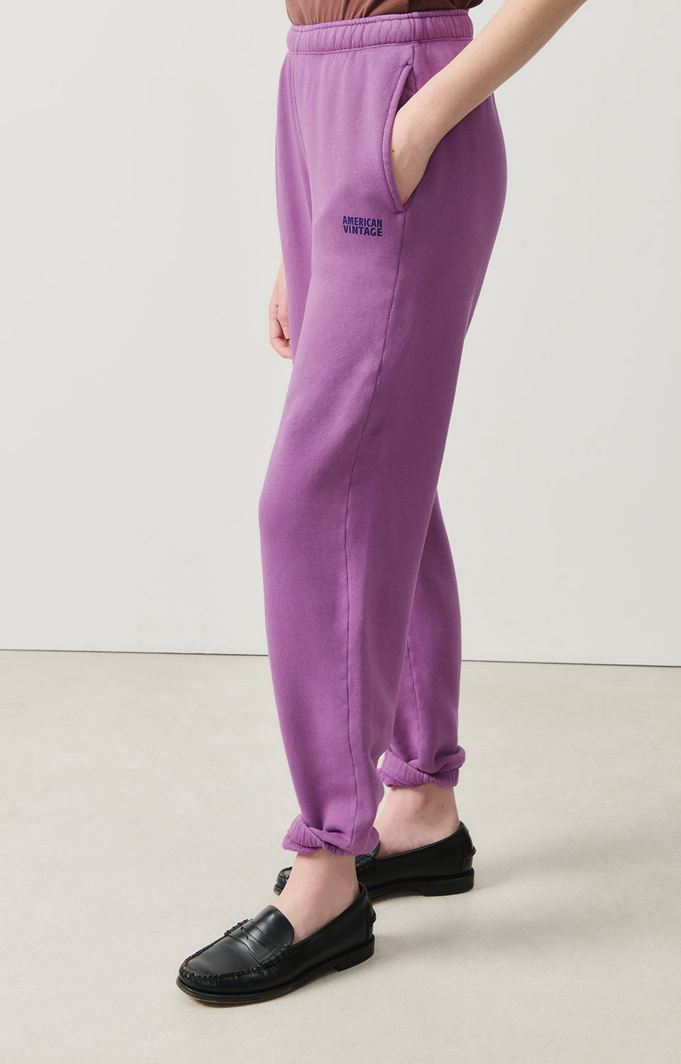 Women Purple Cotton Trousers