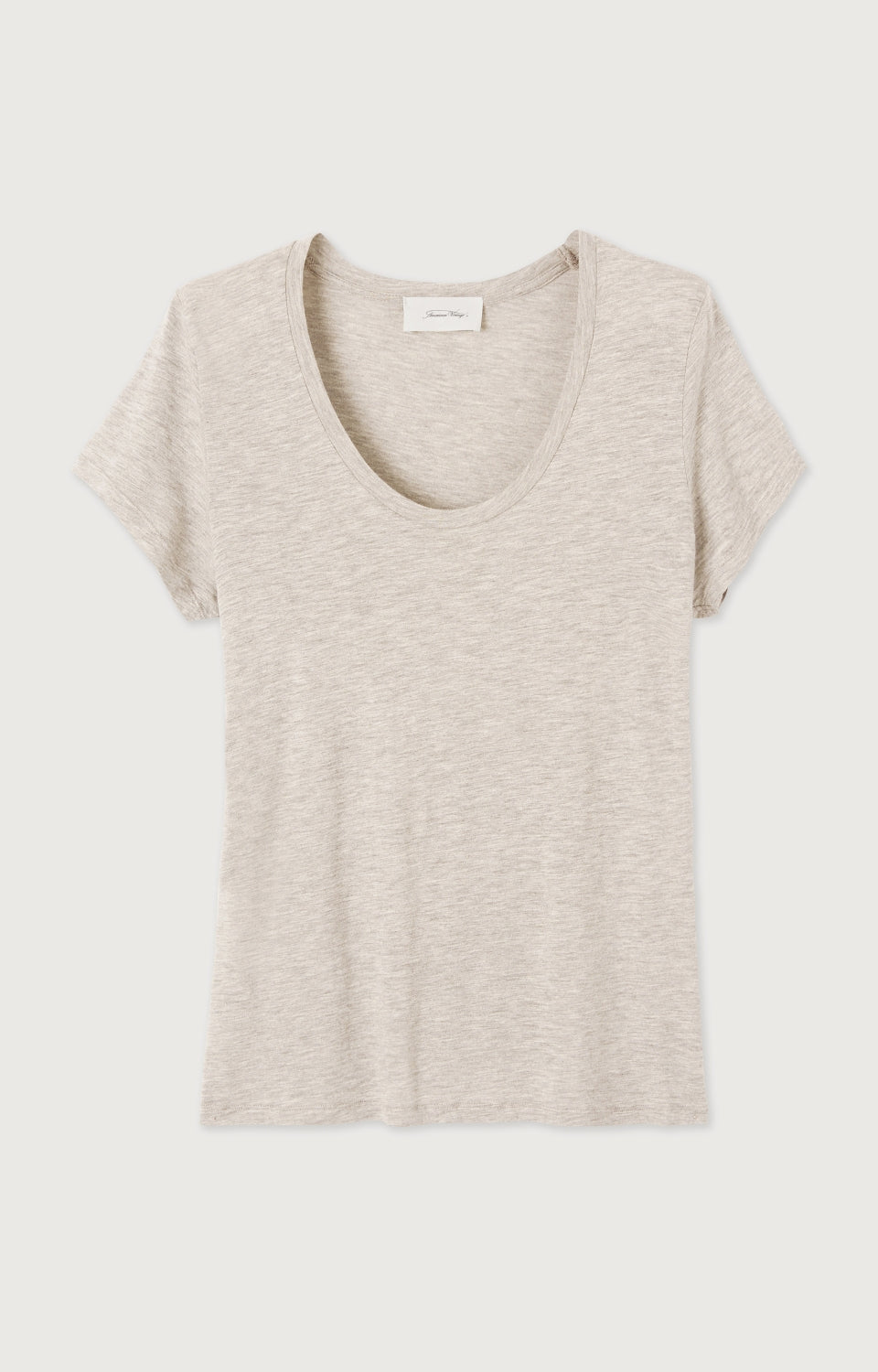 Women Beige Cotton T-Shirt