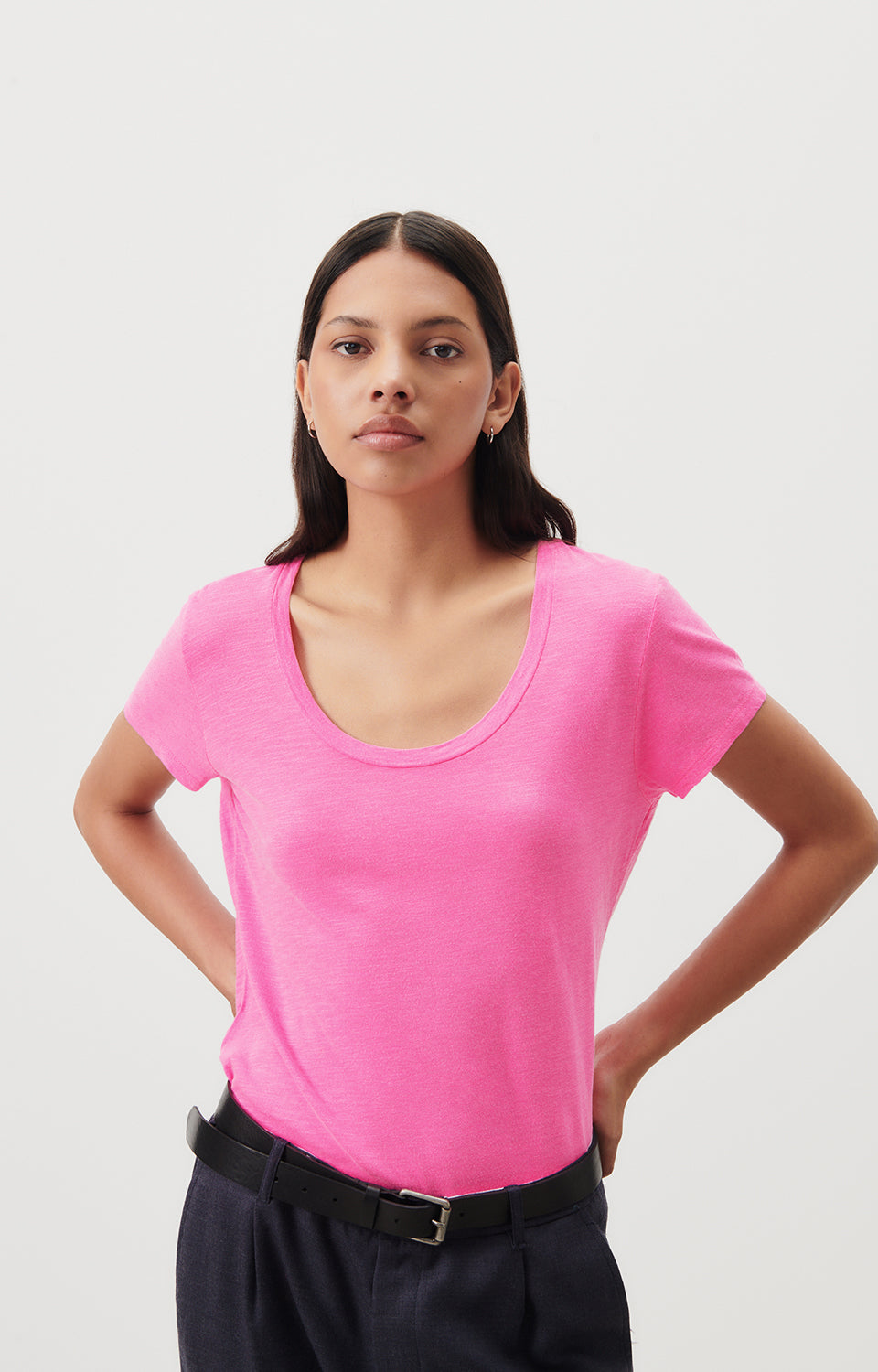 Women Pink Cotton T-Shirt