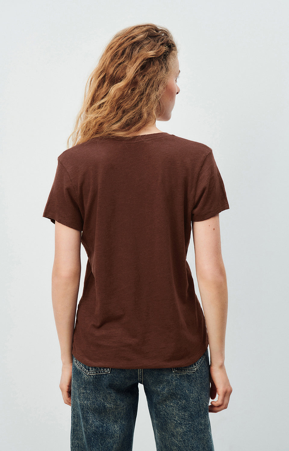 Women Brown Cotton T-Shirt