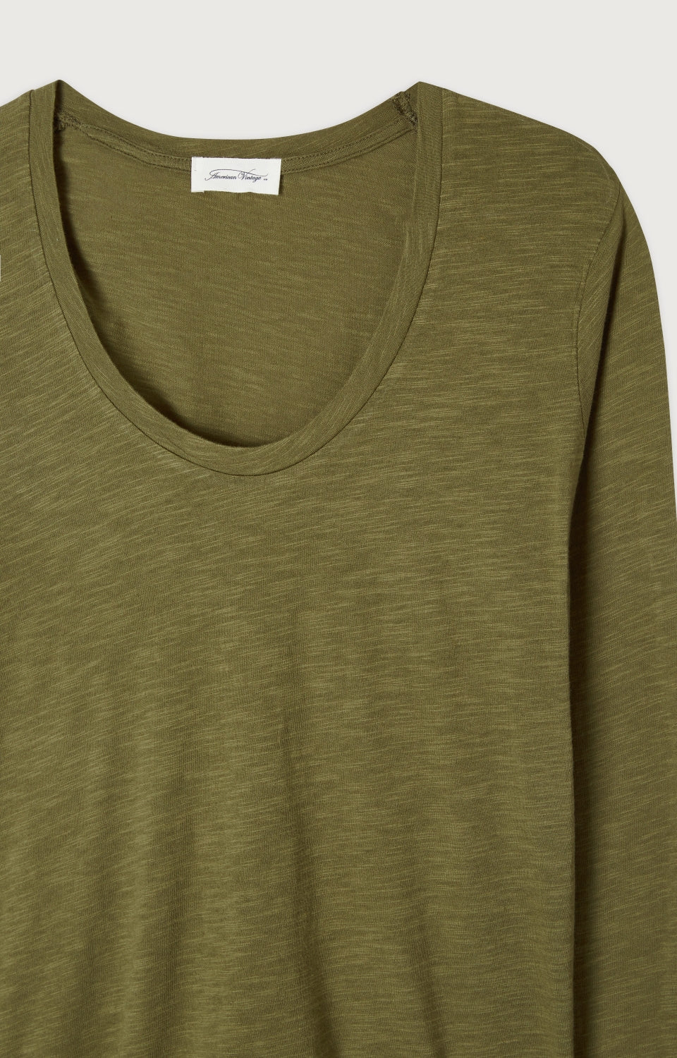 Women Olive Cotton T-Shirt