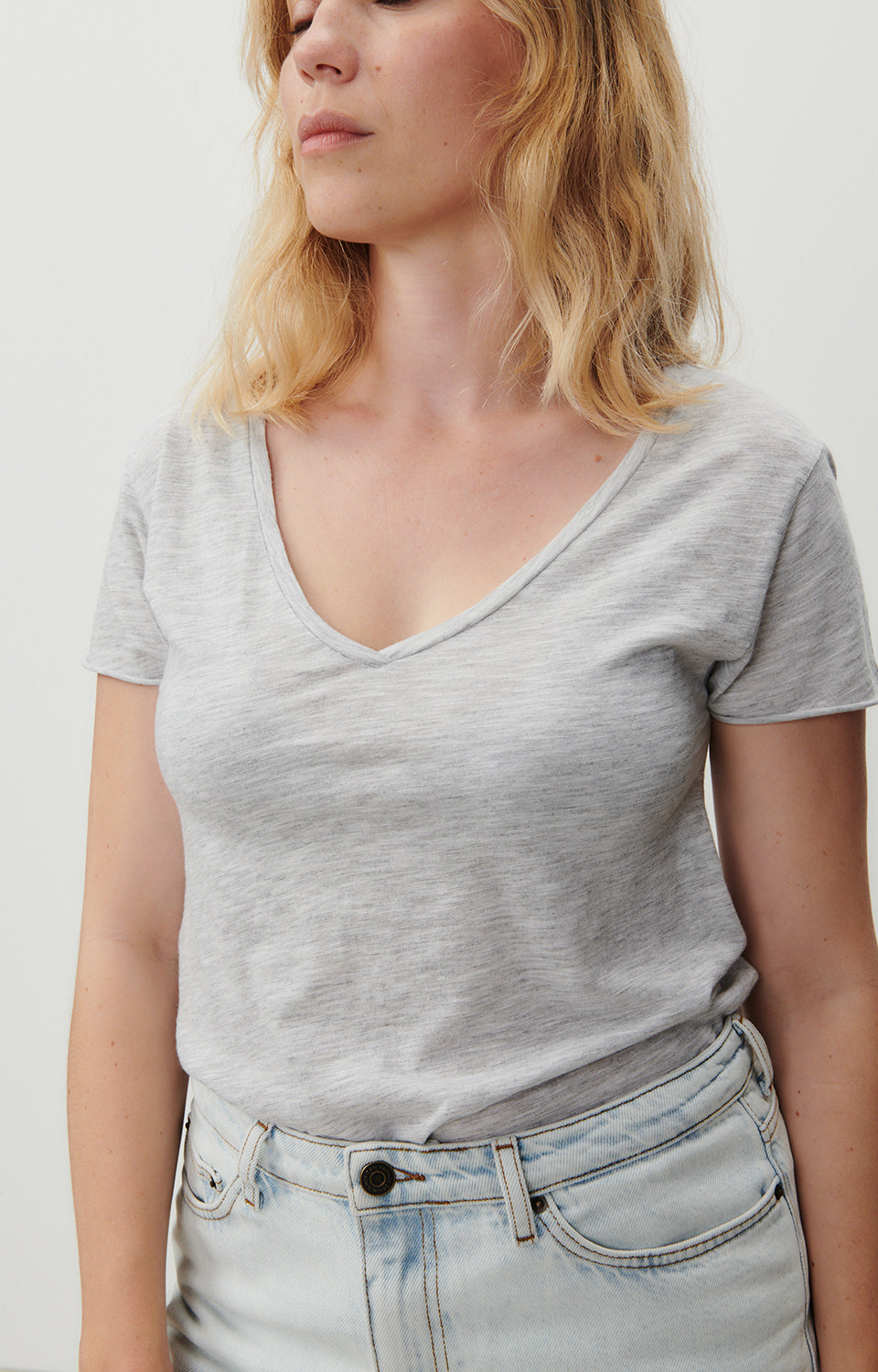 Women Grey Cotton T-Shirt