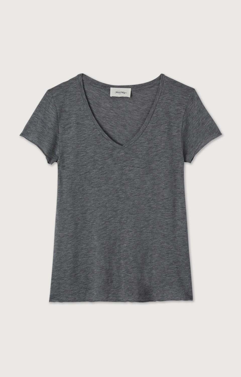 Women Dark Grey Cotton T-Shirt