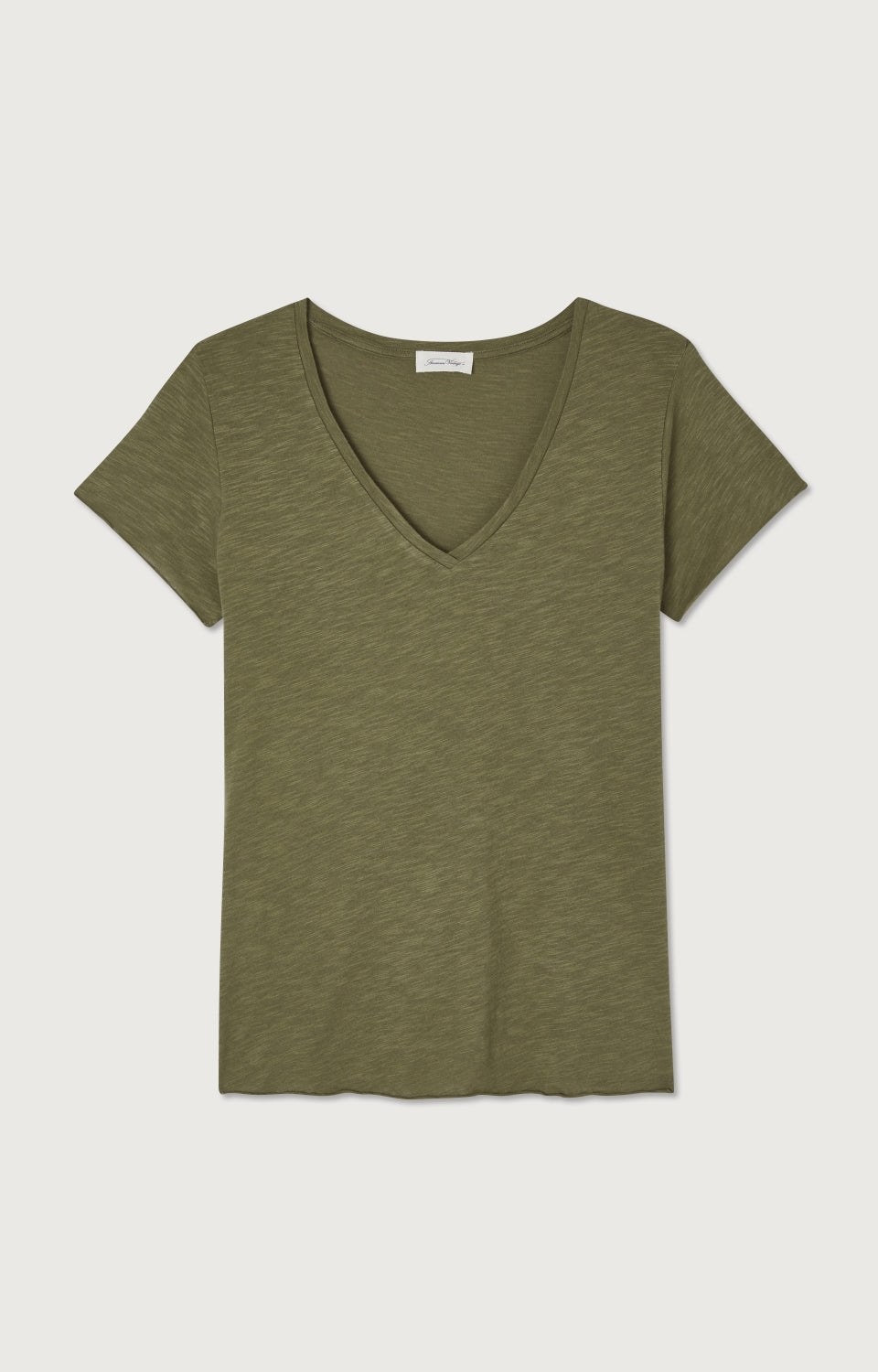 Women Olive Cotton T-Shirt