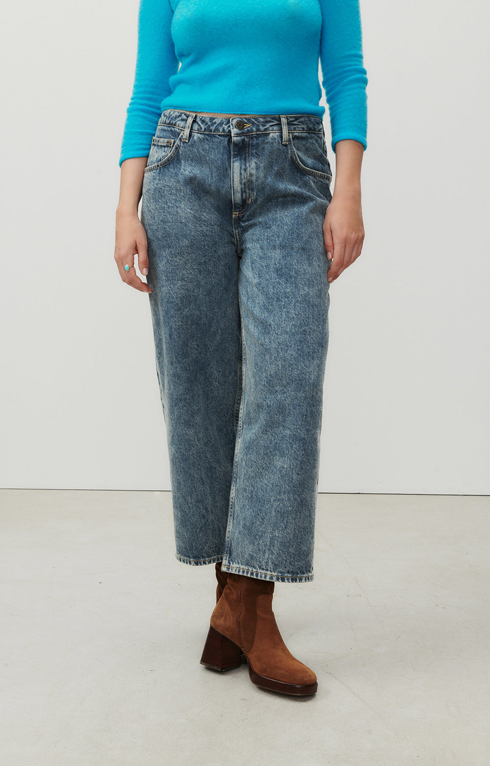 Women Blue Denim Trousers