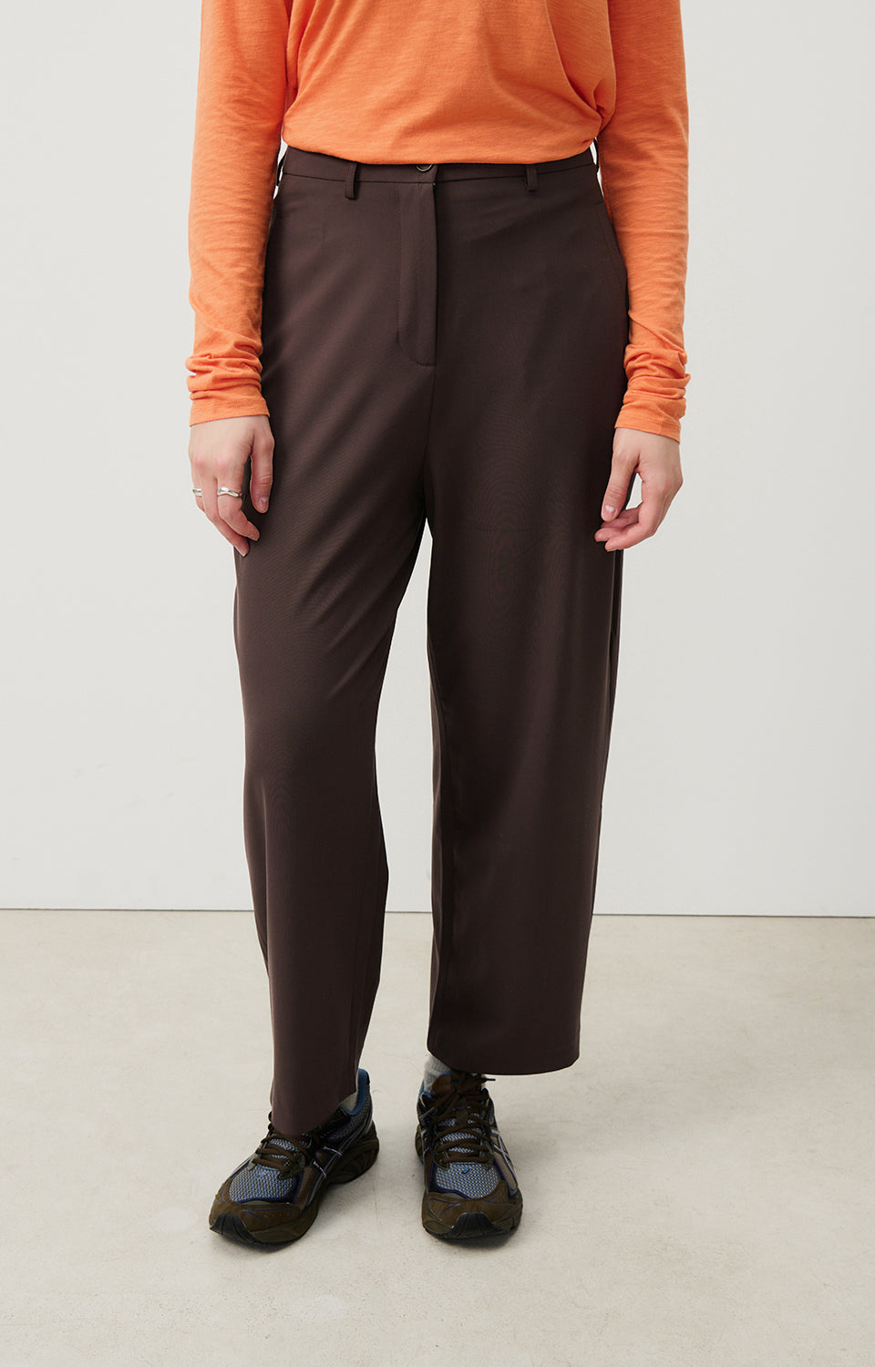 Women Dark Brown Trousers