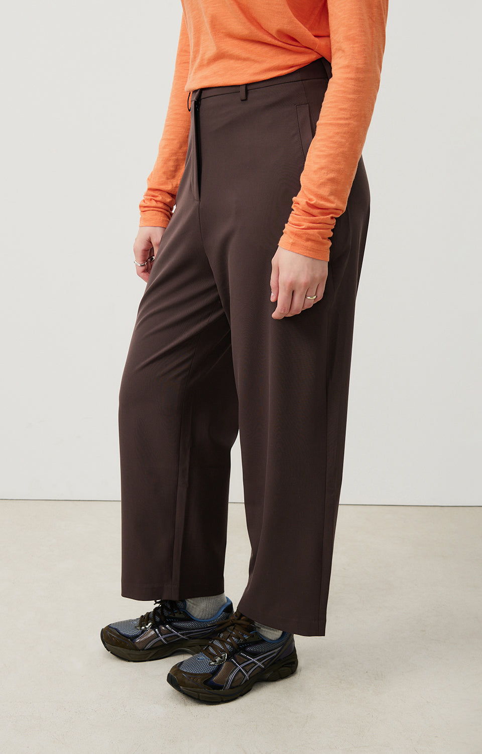 Women Dark Brown Trousers