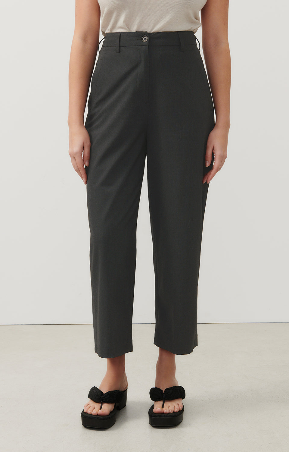 Women Dark Grey Trousers