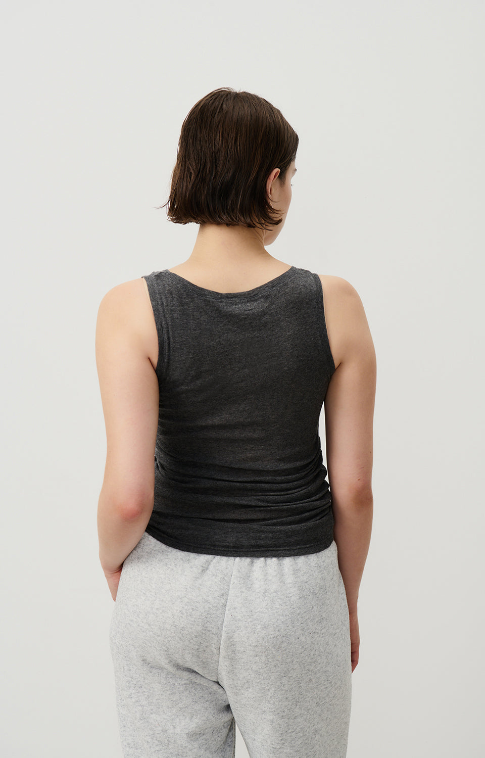 Women Dark Grey Cotton Vest