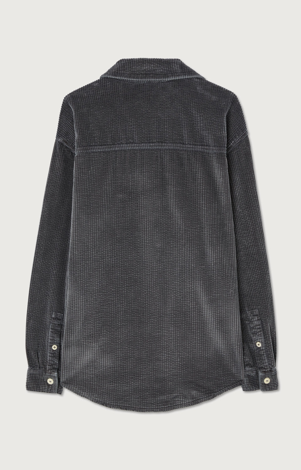 Women Dark Grey Corduroy Shirt