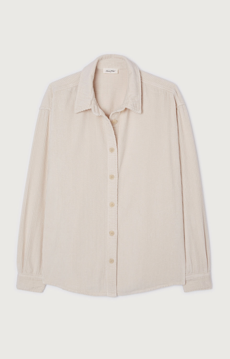 Women White Corduroy Shirt