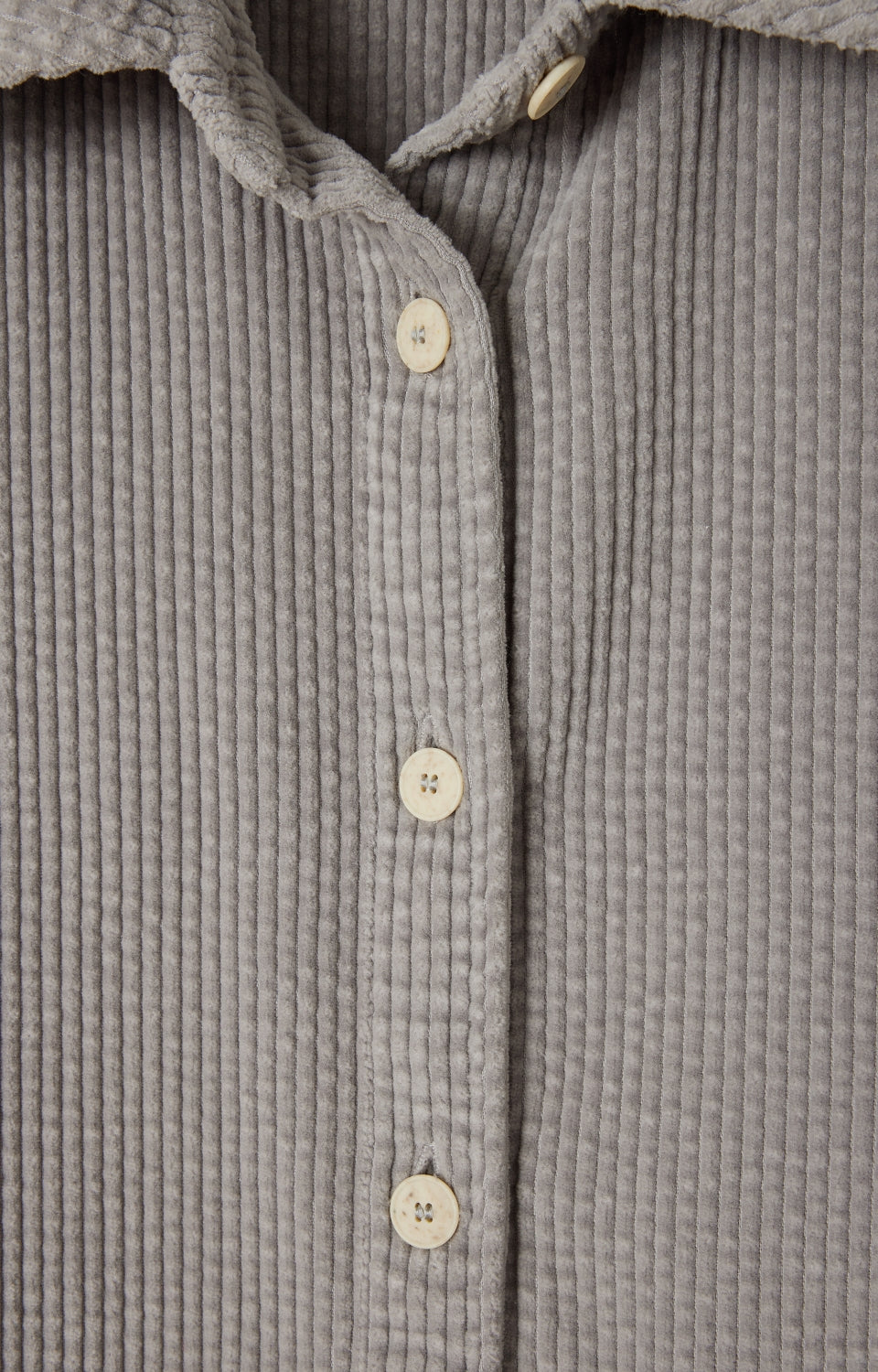 Women Grey Corduroy Shirt