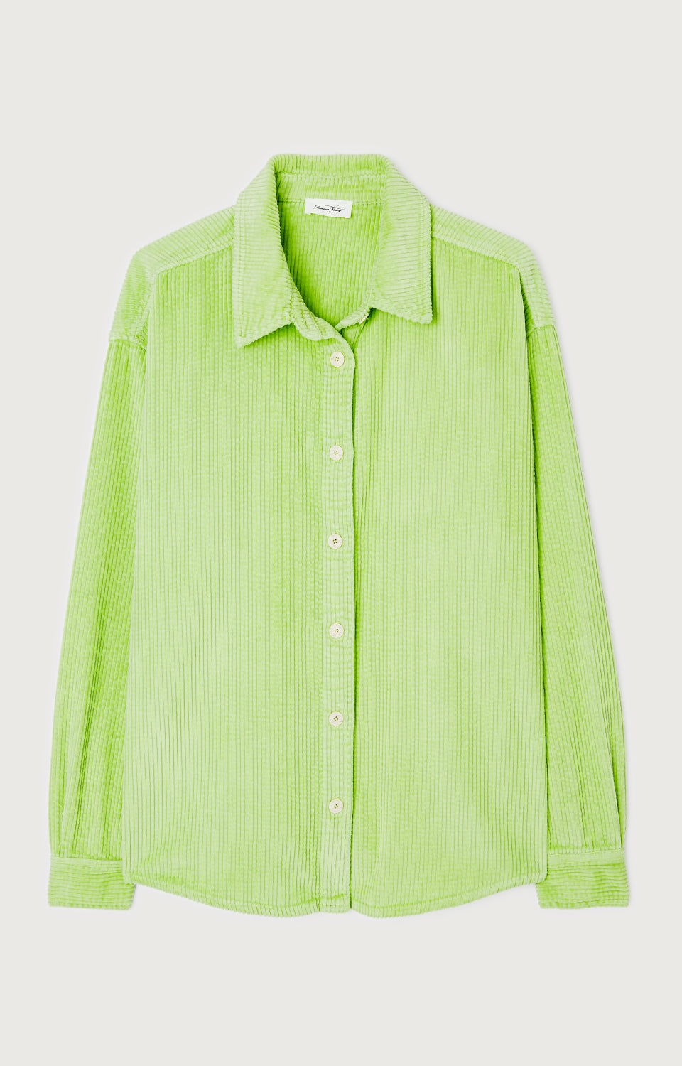 Women Green Corduroy Shirt