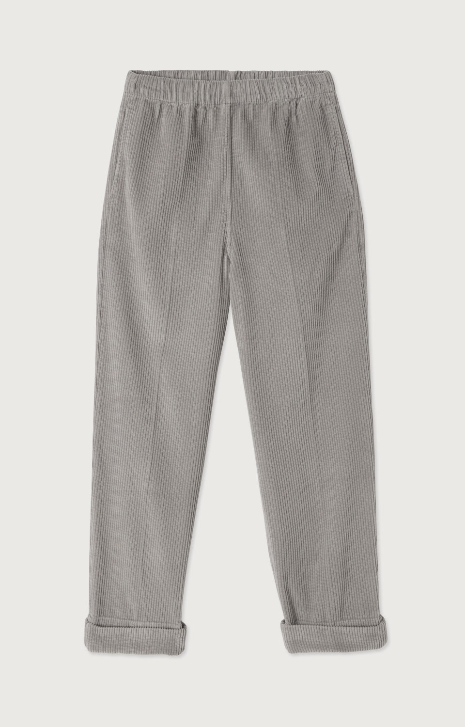 Women Grey Corduroy Trousers