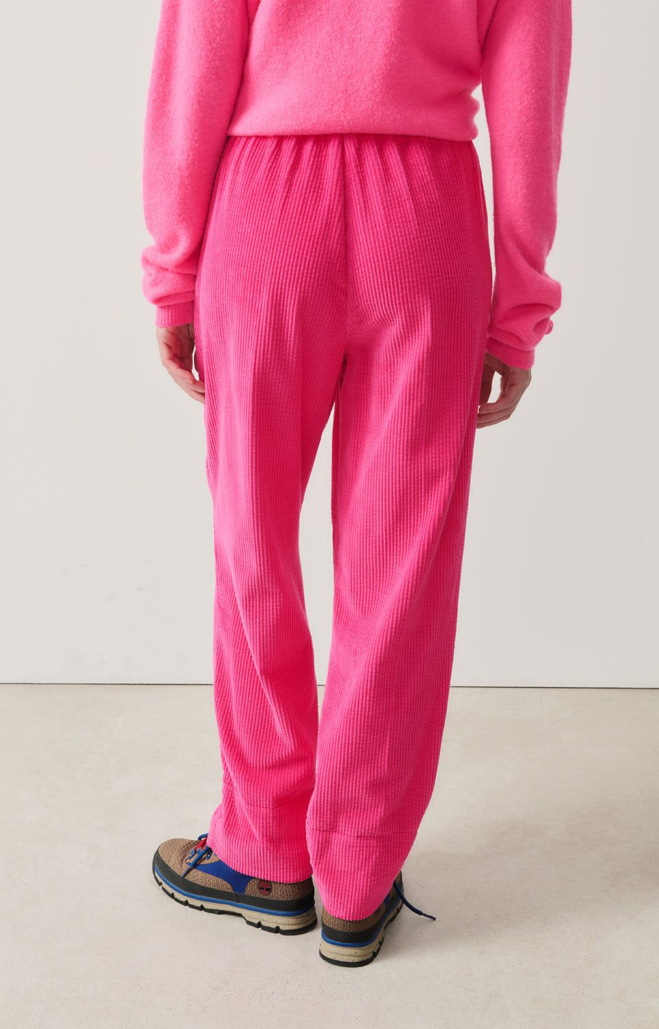 Women Fuchsia Corduroy Trousers